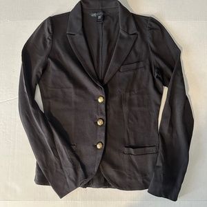 Marc by Marc Jacobs Blazer/Jacket Black Gold Buttons Cotton Size Small